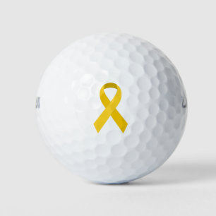 Balles De Golf Ruban jaune de soutien de conscience