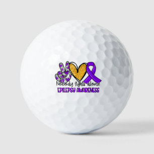 Balles De Golf Ruban Violet de Sensibilisation à l'Épilepsie de S