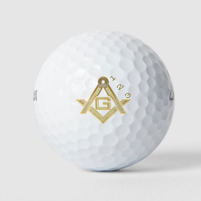 Balles De Golf Ruée d'or masonique (Devant)