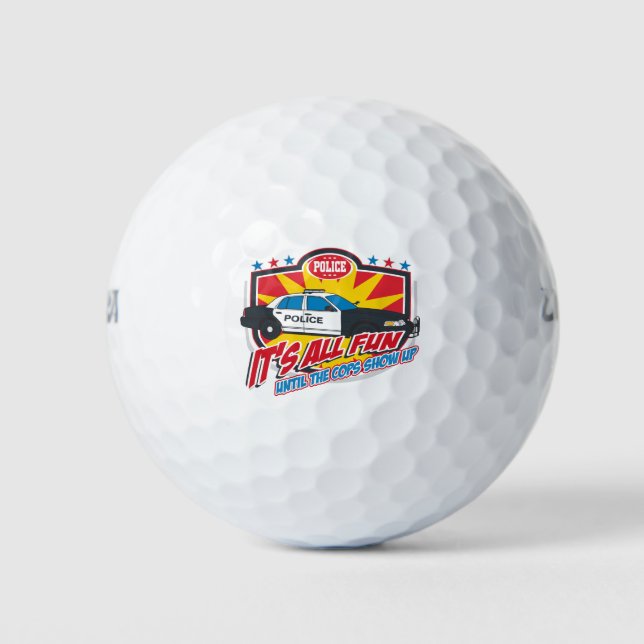 Balles De Golf Sa police tout amusante (Devant)