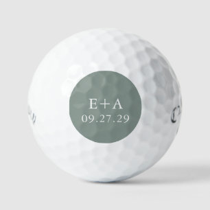 Balles De Golf Sage Olive Green Mariage Personnalisé