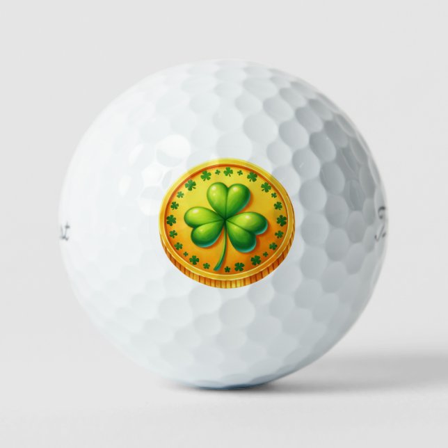 Balles De Golf Saint Patrick's Day - Gold Coin (Recto)