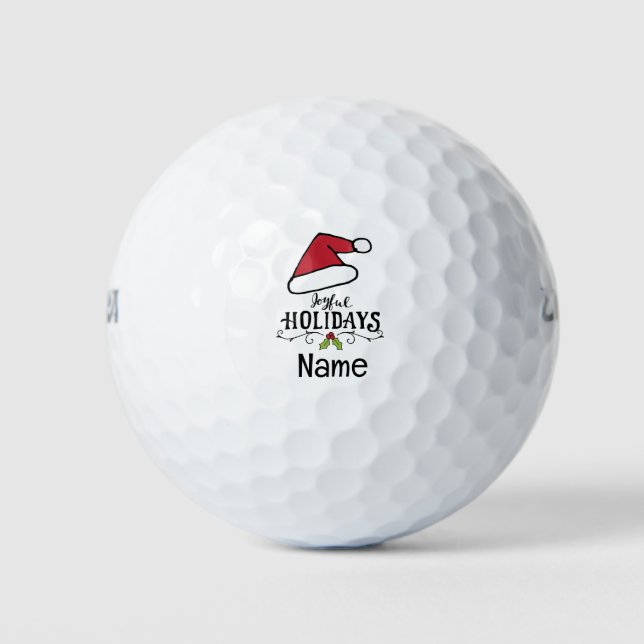 Balles De Golf Santa Hat pour Joyful Holidays (Devant)