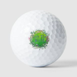 Balles De Golf Sauvez le monde, protégez notre planète