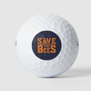 Balles De Golf Sauvez les abeilles-abeilles-nature-jaune-mignon
