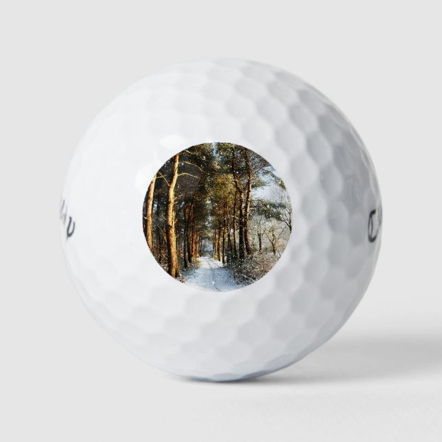 Balles De Golf Scène de neige de la forêt cwb gbcna (Devant)