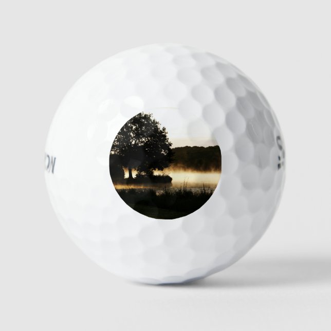 Balles De Golf Scène du lac Morning ssf gbcna (Recto)