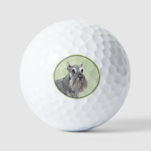Balles De Golf Schnauzer (Giant, Standard) Peinture - Chien Art