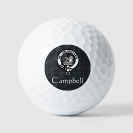 Balles De Golf Scottish Campbell Crest Badge & Tartan