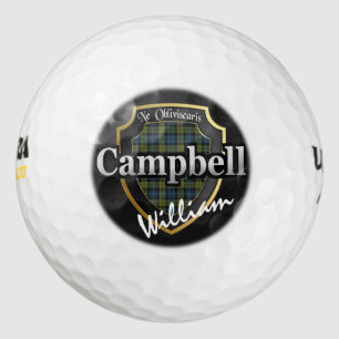 Balles De Golf Scottish Campbell Tartan Personnalisez votre nom