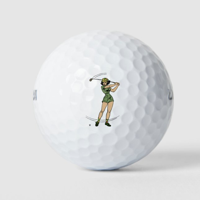 Balles De Golf Se réchauffer pour Golf Lady Golfer (Devant)