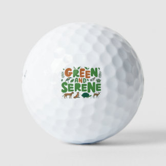 Balles De Golf Serène verte