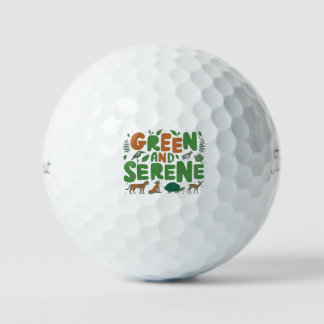 Balles De Golf Serène verte