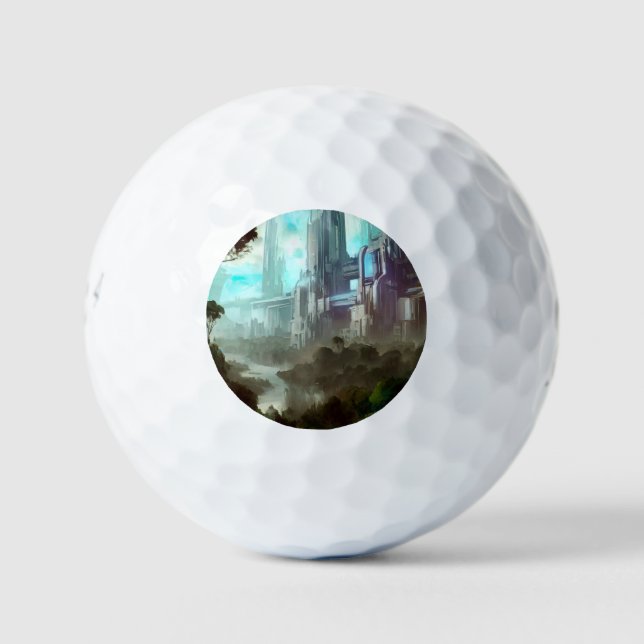 Balles De Golf SF City Forest Planet (4) (Devant)