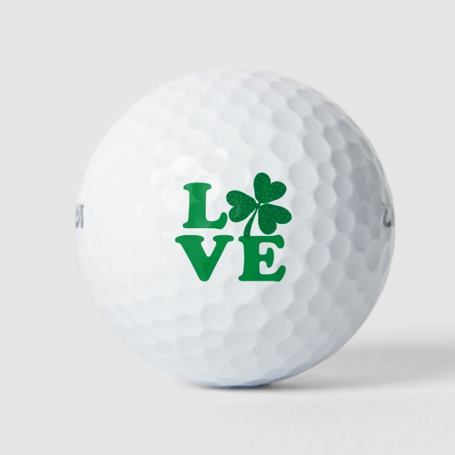 Balles De Golf Shamrock d'amour (Devant)