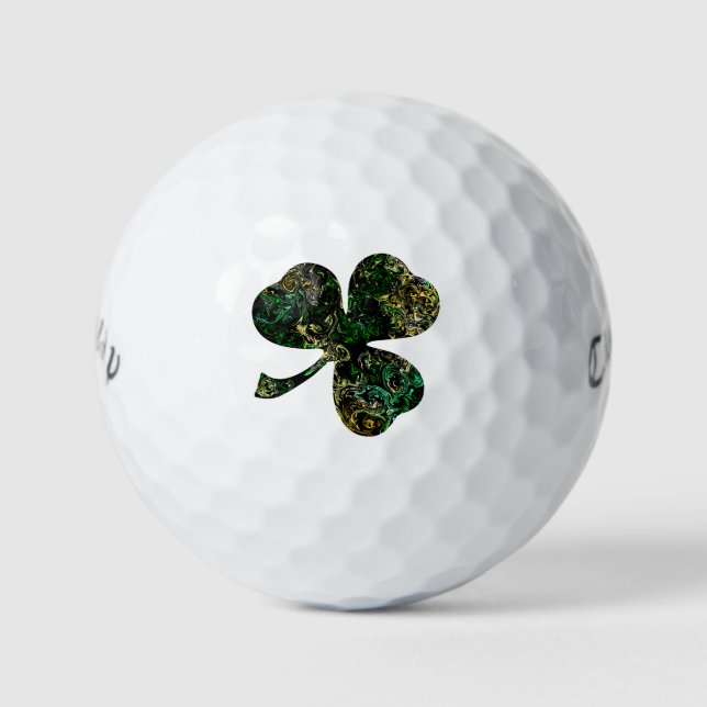 Balles De Golf Shamrock noir marbré (Devant)
