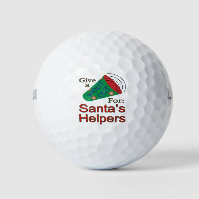 Balles De Golf Shout Out pour Père Noël Helpers (Devant)