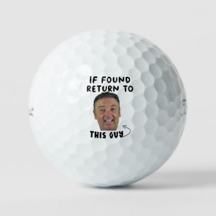 Balles de golf "Si trouvées, retournez à" drôles -