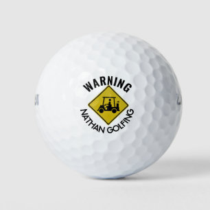 Balles De Golf Signal d'avertissement amusant Golf Panier Personn