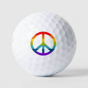 Balles De Golf Signe de paix arc-en-ciel