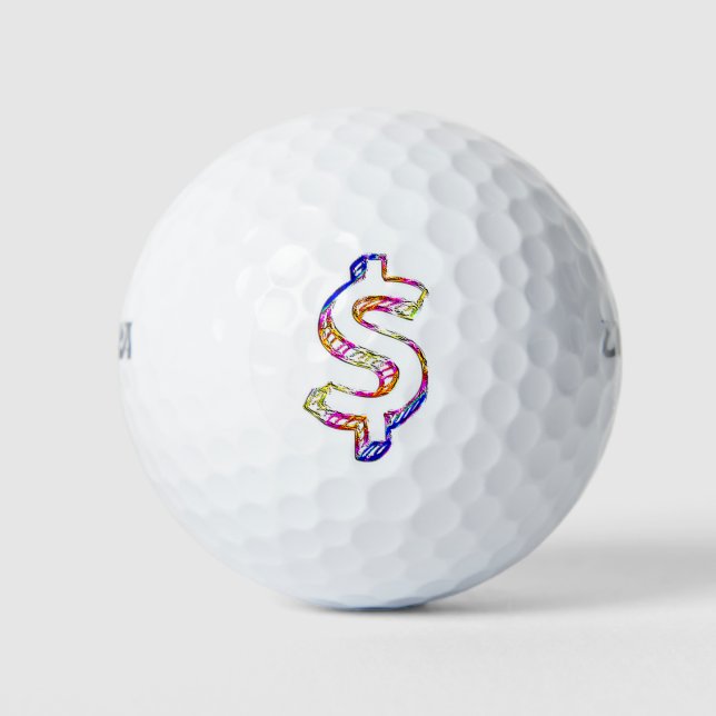 Balles De Golf Signe dollar (Devant)