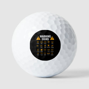 Balles De Golf Signes d'avertissement de conduite amusant 101 Aut