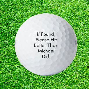 Balles De Golf S'Il Est Trouvé, S'Il Vous Plaît Frapper Mieux Que