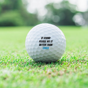 Balles De Golf S'Il Est Trouvé, S'Il Vous Plaît, Frappez-Le Mieux
