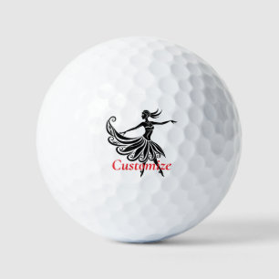 Balles De Golf Silhouette Danseuse Africaine Art Thunder_Thunder_