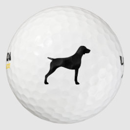 Balles De Golf Silhouette de Pointer allemand à poil court