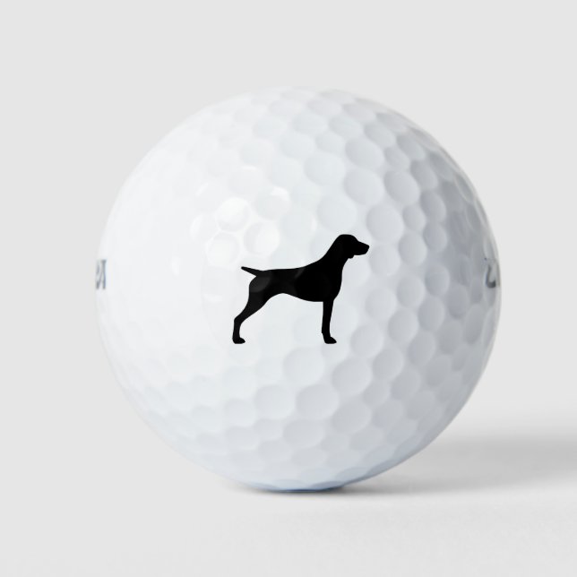 Balles De Golf Silhouette pointeur à pois courts allemand (Devant)