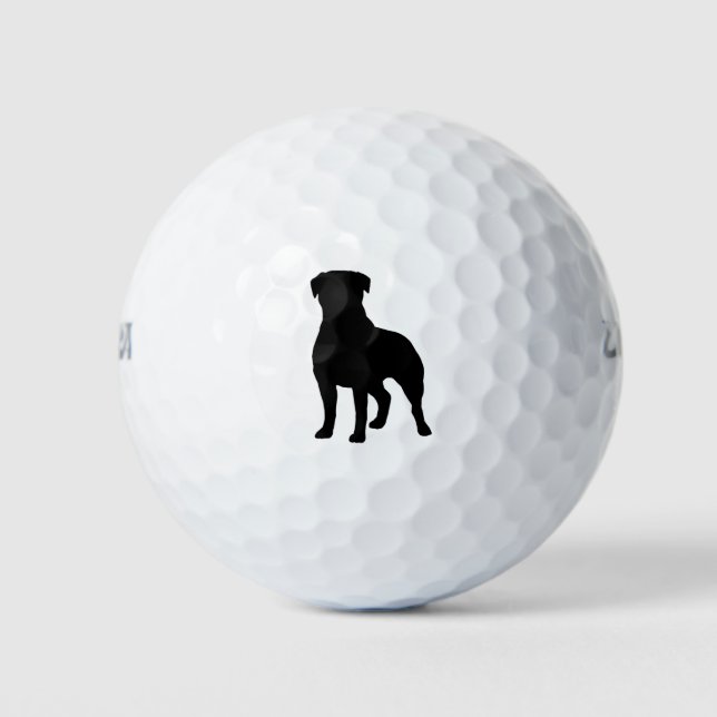 Balles De Golf Silhouette Rottweiler (Devant)