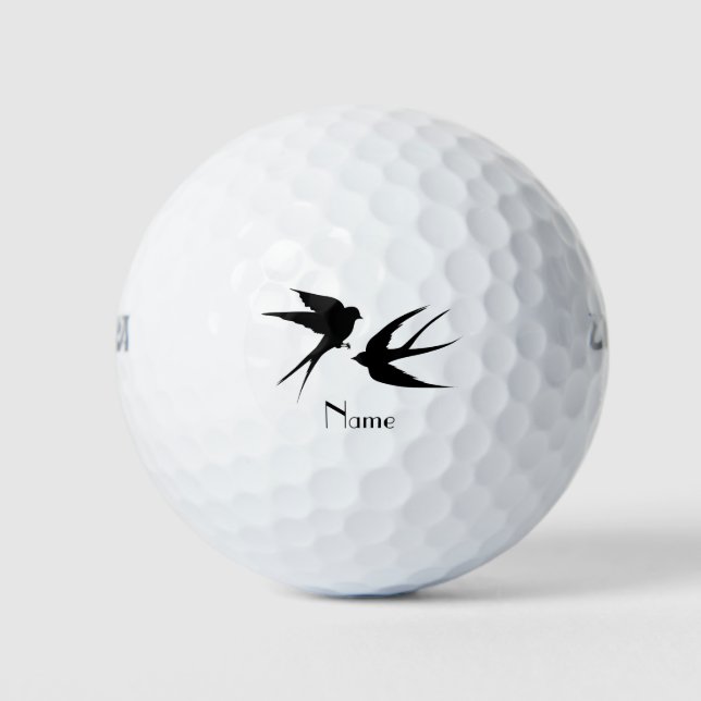 Balles De Golf Silhouettes d'oiseaux hirondelles Thunder_Cove (Devant)