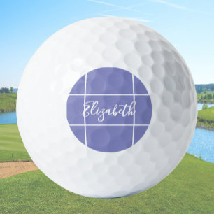 Balles De Golf Simple bleu pervenche minimaliste personnalisé pou