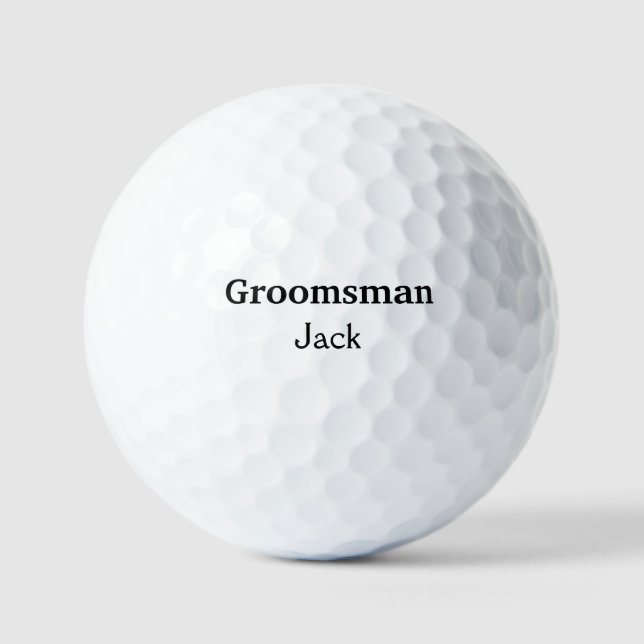Balles De Golf SIMPLE MINIMAL ajouter votre nom toiletteur person (Recto)