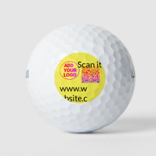 Balles De Golf Simple minimal q r code add logo scan code name we