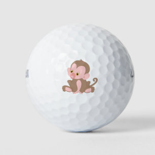 Balles De Golf Singe du bébé souriant