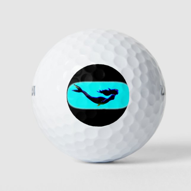 Balles De Golf sirène sous-marine noire (Devant)