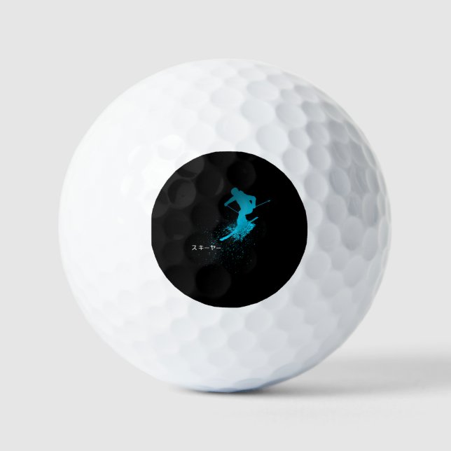 Balles De Golf Skier, Ski, Japonais (Recto)