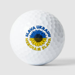 Balles De Golf Slava Ukraini Heroiam tournesol de slave drapeau U
