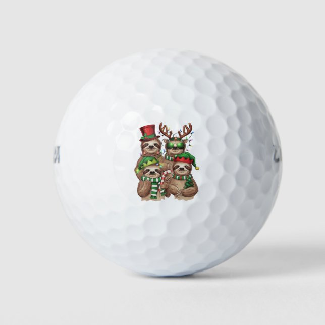 Balles De Golf Sloth Christmas Joyeux Slothmas Sloth Lover Cadeau (Devant)