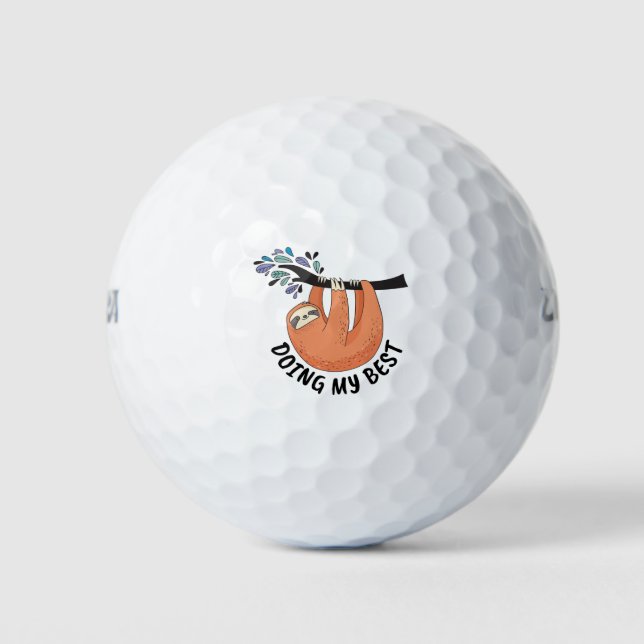 Balles De Golf Sloth faisant de mon mieux (Devant)