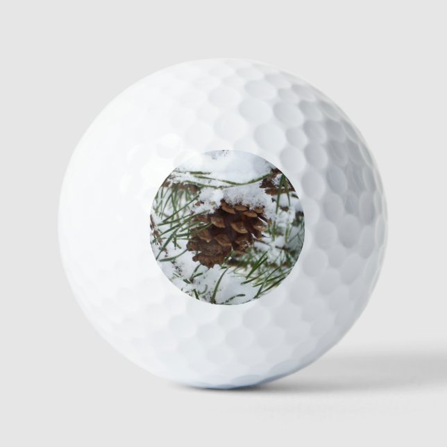 Balles De Golf Snowy Pine Cone I (Recto)