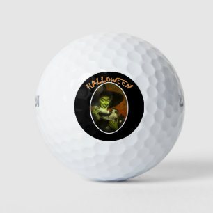 Balles De Golf Sorcière d'Halloween et singe volant