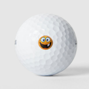 Balles De Golf Sourire sans dents Jaune