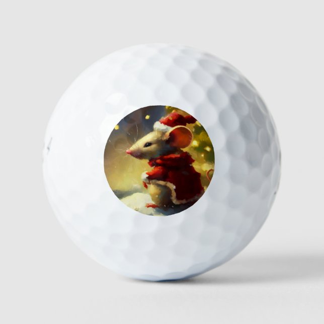 Balles De Golf Souris de Noël (4) (Devant)