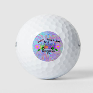 Balles De Golf Souvenez-vous des années 60, design psychédélique,