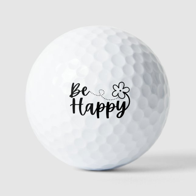 Balles De Golf Soyez heureux Printemps été (Recto)