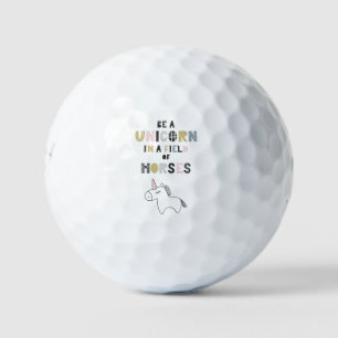 Balles De Golf Soyez une licorne dans un domaine des chevaux