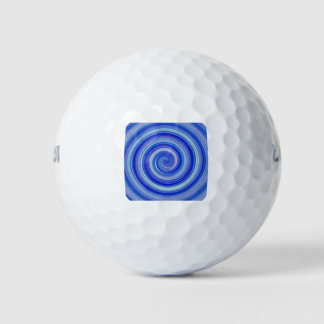 Balles De Golf spirale bleue et bleu clair